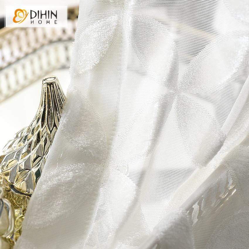 DIHIN HOME Modern White Geometric Day Curtains ,Sheer Curtain, Grommet Window Curtain for Living Room ,52x63-inch,1 Panel Roman Shades Curtains Window Blinds custom curtains blackout curtains curtains for living room sheer curtains curtain fabric linen curtains kitchen curtains velvet curtains pinch pleat curtains bay window curtains outdoor curtains pleated curtains floral curtains dining room curtains kitchen valances drapes for bedroom patio curtains nursery curtains grommet curtains