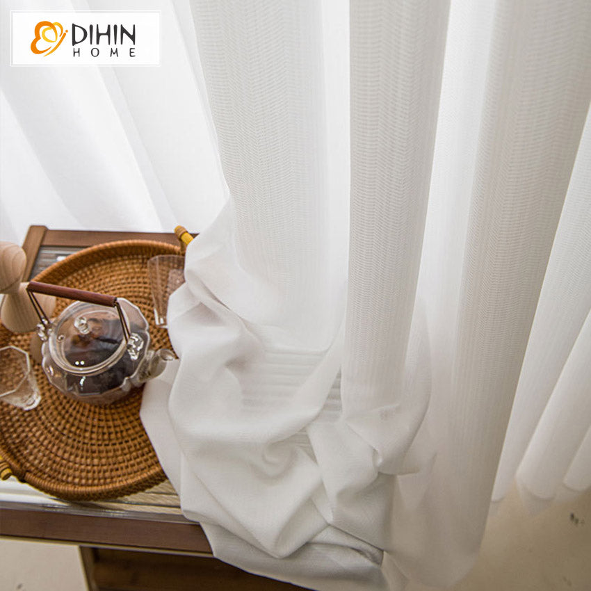 DIHIN HOME Modern White Small Geometric Pattern,Sheer Curtain,Blackout Grommet Window Curtain for Living Room ,52x63-inch,1 Panel Roman Shades Curtains Window Blinds custom curtains blackout curtains curtains for living room sheer curtains curtain fabric linen curtains kitchen curtains velvet curtains pinch pleat curtains bay window curtains outdoor curtains pleated curtains floral curtains dining room curtains kitchen valances drapes for bedroom patio curtains nursery curtains grommet curtains