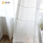 DIHIN HOME Modern White Striped Window Screening,Sheer Curtain, Grommet Window Curtain for Living Room ,52x63-inch,1 Panel Roman Shades Curtains Window Blinds custom curtains blackout curtains curtains for living room sheer curtains curtain fabric linen curtains kitchen curtains velvet curtains pinch pleat curtains bay window curtains outdoor curtains pleated curtains floral curtains dining room curtains kitchen valances drapes for bedroom patio curtains nursery curtains grommet curtains