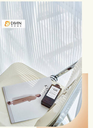 DIHIN HOME Modern White Strips Sheer Curtain, Grommet Window Curtain for Living Room ,52x63-inch,1 Panelriped Roman Shades Curtains Window Blinds custom curtains blackout curtains curtains for living room sheer curtains curtain fabric linen curtains kitchen curtains velvet curtains pinch pleat curtains bay window curtains outdoor curtains pleated curtains floral curtains dining room curtains kitchen valances drapes for bedroom patio curtains nursery curtains grommet curtains