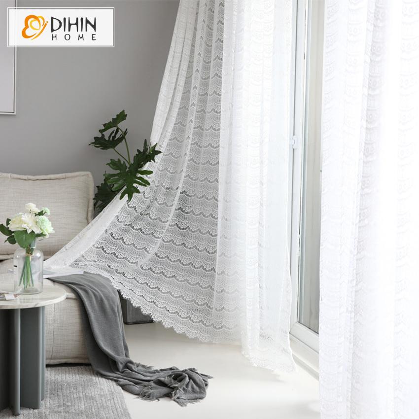 DIHIN HOME Modern White Tulle Curtain,Sheer Curtain, Grommet Window Curtain for Living Room ,52x63-inch,1 Panel Roman Shades Curtains Window Blinds custom curtains blackout curtains curtains for living room sheer curtains curtain fabric linen curtains kitchen curtains velvet curtains pinch pleat curtains bay window curtains outdoor curtains pleated curtains floral curtains dining room curtains kitchen valances drapes for bedroom patio curtains nursery curtains grommet curtains