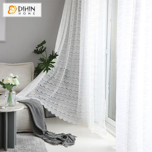 DIHIN HOME Modern White Tulle Curtain,Sheer Curtain, Grommet Window Curtain for Living Room ,52x63-inch,1 Panel Roman Shades Curtains Window Blinds custom curtains blackout curtains curtains for living room sheer curtains curtain fabric linen curtains kitchen curtains velvet curtains pinch pleat curtains bay window curtains outdoor curtains pleated curtains floral curtains dining room curtains kitchen valances drapes for bedroom patio curtains nursery curtains grommet curtains