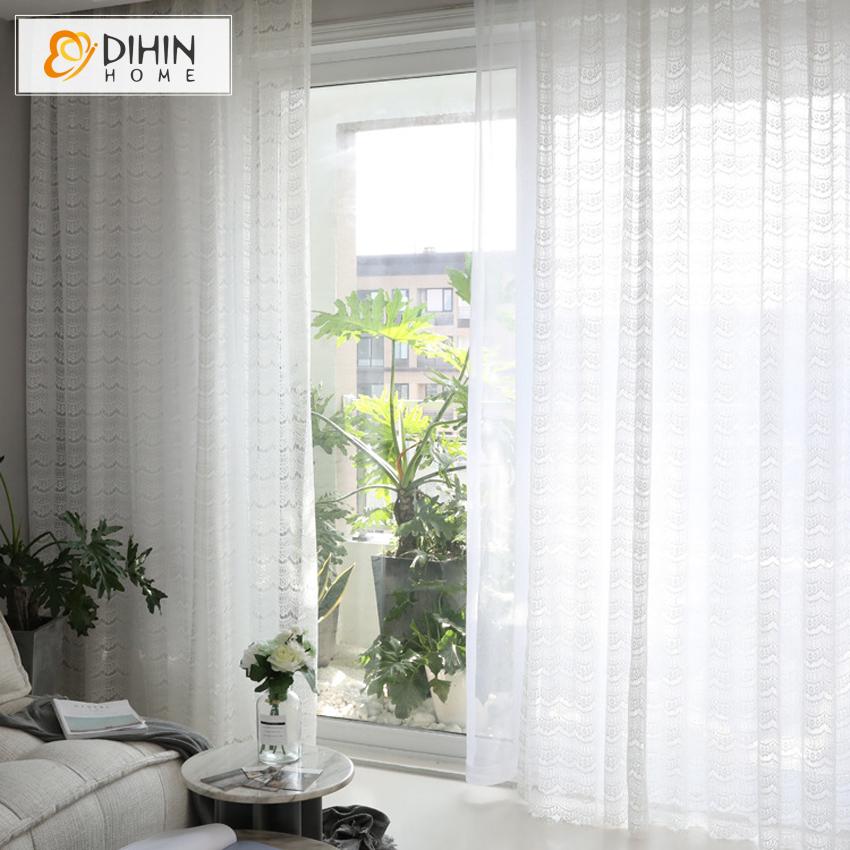 DIHIN HOME Modern White Tulle Curtain,Sheer Curtain, Grommet Window Curtain for Living Room ,52x63-inch,1 Panel Roman Shades Curtains Window Blinds custom curtains blackout curtains curtains for living room sheer curtains curtain fabric linen curtains kitchen curtains velvet curtains pinch pleat curtains bay window curtains outdoor curtains pleated curtains floral curtains dining room curtains kitchen valances drapes for bedroom patio curtains nursery curtains grommet curtains