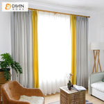 DIHIN HOME Modern Yellow and Grey Cotton / Linen Curtains,Blackout Grommet Window Curtain for Living Room ,52x63-inch,1 Panel Roman Shades Curtains Window Blinds custom curtains blackout curtains curtains for living room sheer curtains curtain fabric linen curtains kitchen curtains velvet curtains pinch pleat curtains bay window curtains outdoor curtains pleated curtains floral curtains dining room curtains kitchen valances drapes for bedroom patio curtains nursery curtains grommet curtains