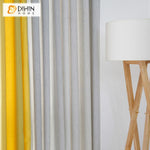 DIHIN HOME Modern Yellow and Grey Cotton / Linen Curtains,Blackout Grommet Window Curtain for Living Room ,52x63-inch,1 Panel Roman Shades Curtains Window Blinds custom curtains blackout curtains curtains for living room sheer curtains curtain fabric linen curtains kitchen curtains velvet curtains pinch pleat curtains bay window curtains outdoor curtains pleated curtains floral curtains dining room curtains kitchen valances drapes for bedroom patio curtains nursery curtains grommet curtains
