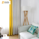 DIHIN HOME Modern Yellow and Grey Cotton / Linen Curtains,Blackout Grommet Window Curtain for Living Room ,52x63-inch,1 Panel Roman Shades Curtains Window Blinds custom curtains blackout curtains curtains for living room sheer curtains curtain fabric linen curtains kitchen curtains velvet curtains pinch pleat curtains bay window curtains outdoor curtains pleated curtains floral curtains dining room curtains kitchen valances drapes for bedroom patio curtains nursery curtains grommet curtains