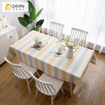 DIHIN HOME Modern Yellow and Grey Strips Printed Tablecloth For Rectangle Tables,Custom Washed Linen Tablecloth,Handmade Rectangle Table Cover Roman Shades Curtains Window Blinds custom curtains blackout curtains curtains for living room sheer curtains curtain fabric linen curtains kitchen curtains velvet curtains pinch pleat curtains bay window curtains outdoor curtains pleated curtains floral curtains dining room curtains kitchen valances drapes for bedroom patio curtains nursery curtains grommet curtains
