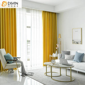 DIHIN HOME Modern Yellow Color High Quality Curtains,Blackout Grommet Window Curtain for Living Room ,52x63-inch,1 Panel Roman Shades Curtains Window Blinds custom curtains blackout curtains curtains for living room sheer curtains curtain fabric linen curtains kitchen curtains velvet curtains pinch pleat curtains bay window curtains outdoor curtains pleated curtains floral curtains dining room curtains kitchen valances drapes for bedroom patio curtains nursery curtains grommet curtains