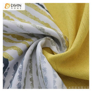 DIHIN HOME Modern Yellow Fabric Geometriy Printed,Blackout Grommet Window Curtain for Living Room ,52x63-inch,1 Panel Roman Shades Curtains Window Blinds custom curtains blackout curtains curtains for living room sheer curtains curtain fabric linen curtains kitchen curtains velvet curtains pinch pleat curtains bay window curtains outdoor curtains pleated curtains floral curtains dining room curtains kitchen valances drapes for bedroom patio curtains nursery curtains grommet curtains