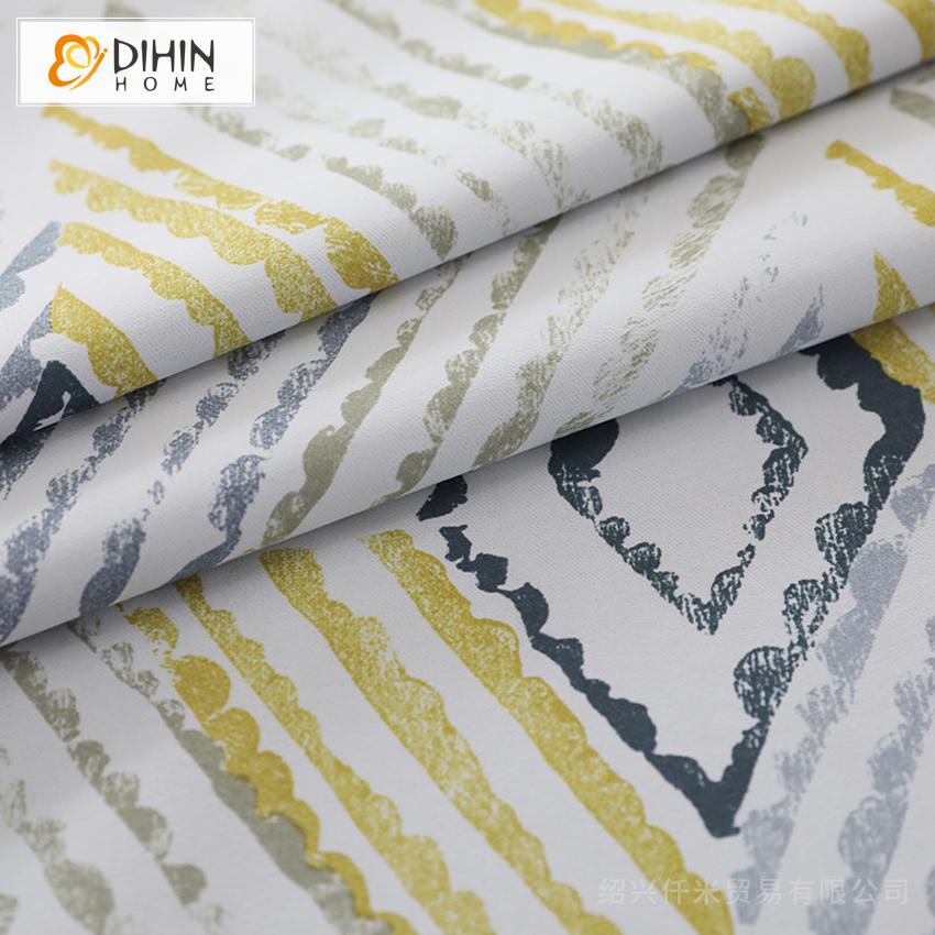 DIHIN HOME Modern Yellow Fabric Geometriy Printed,Blackout Grommet Window Curtain for Living Room ,52x63-inch,1 Panel Roman Shades Curtains Window Blinds custom curtains blackout curtains curtains for living room sheer curtains curtain fabric linen curtains kitchen curtains velvet curtains pinch pleat curtains bay window curtains outdoor curtains pleated curtains floral curtains dining room curtains kitchen valances drapes for bedroom patio curtains nursery curtains grommet curtains