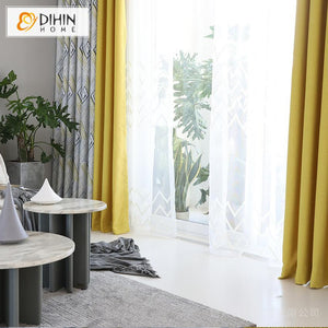 DIHIN HOME Modern Yellow Fabric Geometriy Printed,Blackout Grommet Window Curtain for Living Room ,52x63-inch,1 Panel Roman Shades Curtains Window Blinds custom curtains blackout curtains curtains for living room sheer curtains curtain fabric linen curtains kitchen curtains velvet curtains pinch pleat curtains bay window curtains outdoor curtains pleated curtains floral curtains dining room curtains kitchen valances drapes for bedroom patio curtains nursery curtains grommet curtains
