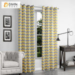 DIHIN HOME Modern Yellow Waves Printed Curtains ,Blackout Grommet Window Curtain for Living Room ,52x63-inch,1 Panel Roman Shades Curtains Window Blinds custom curtains blackout curtains curtains for living room sheer curtains curtain fabric linen curtains kitchen curtains velvet curtains pinch pleat curtains bay window curtains outdoor curtains pleated curtains floral curtains dining room curtains kitchen valances drapes for bedroom patio curtains nursery curtains grommet curtains