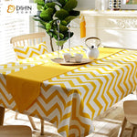DIHIN HOME Modern Yellow Waves Printed Tablecloth For Rectangle Tables,Custom Washed Linen Tablecloth,Handmade Rectangle Table Cover Roman Shades Curtains Window Blinds custom curtains blackout curtains curtains for living room sheer curtains curtain fabric linen curtains kitchen curtains velvet curtains pinch pleat curtains bay window curtains outdoor curtains pleated curtains floral curtains dining room curtains kitchen valances drapes for bedroom patio curtains nursery curtains grommet curtains