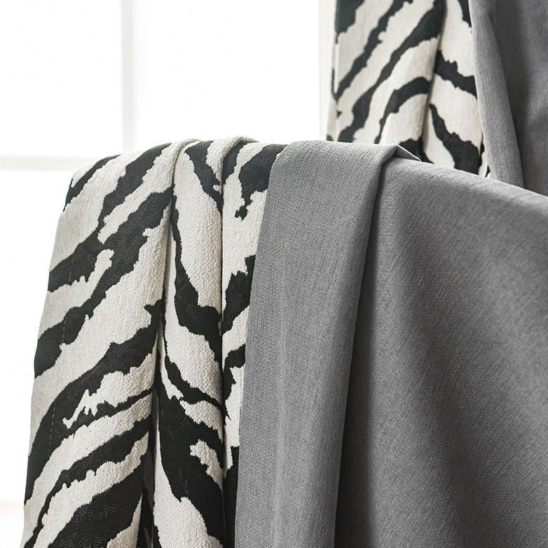 DIHIN HOME Modern Zebra Pattern Printed,Blackout Grommet Window Curtain for Living Room ,52x63-inch,1 Panel Roman Shades Curtains Window Blinds custom curtains blackout curtains curtains for living room sheer curtains curtain fabric linen curtains kitchen curtains velvet curtains pinch pleat curtains bay window curtains outdoor curtains pleated curtains floral curtains dining room curtains kitchen valances drapes for bedroom patio curtains nursery curtains grommet curtains