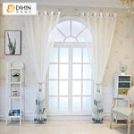 DIHIN HOME Mordern Blue Embroidered Day Curtain,Sheer Curtain,Blackout Grommet Window Curtain for Living Room ,52x63-inch,1 Panel Roman Shades Curtains Window Blinds custom curtains blackout curtains curtains for living room sheer curtains curtain fabric linen curtains kitchen curtains velvet curtains pinch pleat curtains bay window curtains outdoor curtains pleated curtains floral curtains dining room curtains kitchen valances drapes for bedroom patio curtains nursery curtains grommet curtains