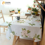 DIHIN HOME Natural Fabric Floral Printed Tablecloth For Rectangle Tables,Custom Washed Linen Tablecloth,Handmade Rectangle Table Cover Roman Shades Curtains Window Blinds custom curtains blackout curtains curtains for living room sheer curtains curtain fabric linen curtains kitchen curtains velvet curtains pinch pleat curtains bay window curtains outdoor curtains pleated curtains floral curtains dining room curtains kitchen valances drapes for bedroom patio curtains nursery curtains grommet curtains