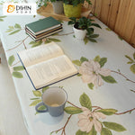 DIHIN HOME Natural Fabric Floral Printed Tablecloth For Rectangle Tables,Custom Washed Linen Tablecloth,Handmade Rectangle Table Cover Roman Shades Curtains Window Blinds custom curtains blackout curtains curtains for living room sheer curtains curtain fabric linen curtains kitchen curtains velvet curtains pinch pleat curtains bay window curtains outdoor curtains pleated curtains floral curtains dining room curtains kitchen valances drapes for bedroom patio curtains nursery curtains grommet curtains