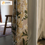 DIHIN HOME Natural Flower Printed,Blackout Grommet Window Curtain for Living Room ,52x63-inch,1 Panel Roman Shades Curtains Window Blinds custom curtains blackout curtains curtains for living room sheer curtains curtain fabric linen curtains kitchen curtains velvet curtains pinch pleat curtains bay window curtains outdoor curtains pleated curtains floral curtains dining room curtains kitchen valances drapes for bedroom patio curtains nursery curtains grommet curtains