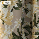 DIHIN HOME Natural Flower Printed,Blackout Grommet Window Curtain for Living Room ,52x63-inch,1 Panel Roman Shades Curtains Window Blinds custom curtains blackout curtains curtains for living room sheer curtains curtain fabric linen curtains kitchen curtains velvet curtains pinch pleat curtains bay window curtains outdoor curtains pleated curtains floral curtains dining room curtains kitchen valances drapes for bedroom patio curtains nursery curtains grommet curtains
