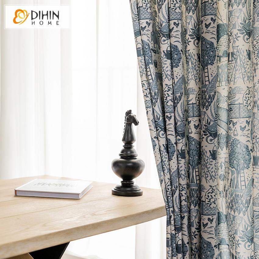 DIHIN HOME Natural Forest Printed Curtains ,Blackout Grommet Window Curtain for Living Room ,52x63-inch,1 Panel Roman Shades Curtains Window Blinds custom curtains blackout curtains curtains for living room sheer curtains curtain fabric linen curtains kitchen curtains velvet curtains pinch pleat curtains bay window curtains outdoor curtains pleated curtains floral curtains dining room curtains kitchen valances drapes for bedroom patio curtains nursery curtains grommet curtains
