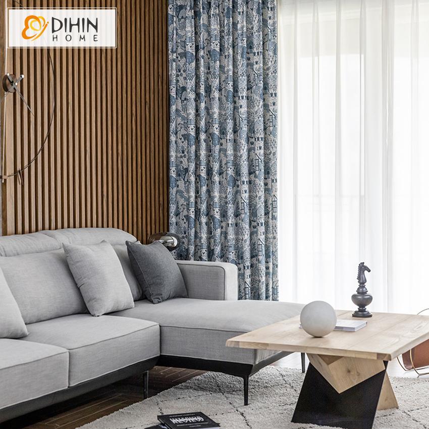 DIHIN HOME Natural Forest Printed Curtains ,Blackout Grommet Window Curtain for Living Room ,52x63-inch,1 Panel Roman Shades Curtains Window Blinds custom curtains blackout curtains curtains for living room sheer curtains curtain fabric linen curtains kitchen curtains velvet curtains pinch pleat curtains bay window curtains outdoor curtains pleated curtains floral curtains dining room curtains kitchen valances drapes for bedroom patio curtains nursery curtains grommet curtains