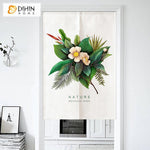 DIHIN HOME Nature Botanical Mood Printed Japanese Noren Doorway Curtain Tapestry,Cotton Linen,Door Way Curtain Door Hanging Tapestry,33.5''Wx59''L,1 Panel Roman Shades Window Curtains Curtains Window Blinds Curtains Drapes linen drapery curtains and drapes windows drapes custom curtains blackout curtains curtains for living room window shades sheer curtains curtain fabric window treatments custom drapery