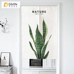DIHIN HOME Nature Green Plant Printed Japanese Noren Doorway Curtain Tapestry,Cotton Linen,Door Way Curtain Door Hanging Tapestry,33.5''Wx59''L,1 Panel Roman Shades Window Curtains Curtains Window Blinds Curtains Drapes linen drapery curtains and drapes windows drapes custom curtains blackout curtains curtains for living room window shades sheer curtains curtain fabric window treatments custom drapery
