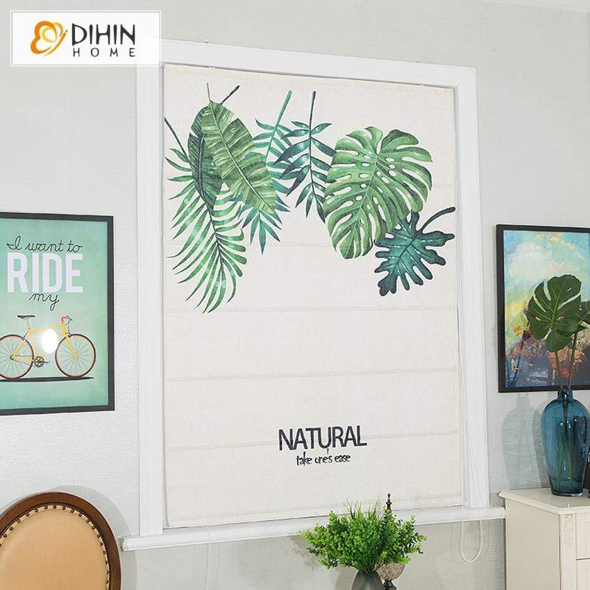 DIHIN HOME Nature Printed Roman Shades,Easy Install Washable Curtains ,Customized Window Curtain Drape, 24"W X 64" Roman Shades Curtains Window Blinds custom curtains blackout curtains curtains for living room sheer curtains curtain fabric linen curtains kitchen curtains velvet curtains pinch pleat curtains bay window curtains outdoor curtains pleated curtains floral curtains dining room curtains kitchen valances drapes for bedroom patio curtains nursery curtains grommet curtains