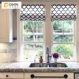 DIHIN HOME Neat Black Lines Printed Roman Shades,Easy Install Washable Curtains ,Customized Window Curtain Drape, 24"W X 64" Roman Shades Curtains Window Blinds custom curtains blackout curtains curtains for living room sheer curtains curtain fabric linen curtains kitchen curtains velvet curtains pinch pleat curtains bay window curtains outdoor curtains pleated curtains floral curtains dining room curtains kitchen valances drapes for bedroom patio curtains nursery curtains grommet curtains