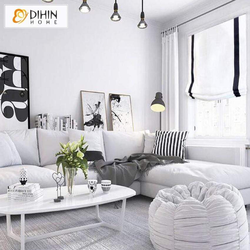 DIHIN HOME Neat Black Stripes Printed Roman Shades,Easy Install Washable Curtains ,Customized Window Curtain Drape, 24"W X 64" Roman Shades Curtains Window Blinds custom curtains blackout curtains curtains for living room sheer curtains curtain fabric linen curtains kitchen curtains velvet curtains pinch pleat curtains bay window curtains outdoor curtains pleated curtains floral curtains dining room curtains kitchen valances drapes for bedroom patio curtains nursery curtains grommet curtains