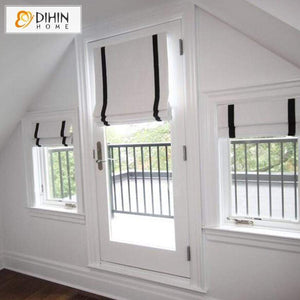 DIHIN HOME Neat Black Stripes Printed Roman Shades,Easy Install Washable Curtains ,Customized Window Curtain Drape, 24"W X 64" Roman Shades Curtains Window Blinds custom curtains blackout curtains curtains for living room sheer curtains curtain fabric linen curtains kitchen curtains velvet curtains pinch pleat curtains bay window curtains outdoor curtains pleated curtains floral curtains dining room curtains kitchen valances drapes for bedroom patio curtains nursery curtains grommet curtains