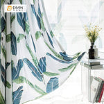 DIHIN HOME Neat Blue and Green Leaves Printed，Blackout Grommet Window Curtain for Living Room ,52x63-inch,1 Panel Roman Shades Curtains Window Blinds custom curtains blackout curtains curtains for living room sheer curtains curtain fabric linen curtains kitchen curtains velvet curtains pinch pleat curtains bay window curtains outdoor curtains pleated curtains floral curtains dining room curtains kitchen valances drapes for bedroom patio curtains nursery curtains grommet curtains