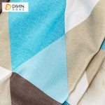DIHIN HOME Neat Blue with Triangle Spliced Curtains，Blackout Grommet Window Curtain for Living Room ,52x63-inch,1 Panel Roman Shades Curtains Window Blinds custom curtains blackout curtains curtains for living room sheer curtains curtain fabric linen curtains kitchen curtains velvet curtains pinch pleat curtains bay window curtains outdoor curtains pleated curtains floral curtains dining room curtains kitchen valances drapes for bedroom patio curtains nursery curtains grommet curtains