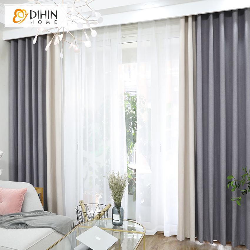DIHIN HOME Neat Grey and Beige Printed,Blackout Grommet Window Curtain for Living Room ,52x63-inch,1 Panel Roman Shades Curtains Window Blinds custom curtains blackout curtains curtains for living room sheer curtains curtain fabric linen curtains kitchen curtains velvet curtains pinch pleat curtains bay window curtains outdoor curtains pleated curtains floral curtains dining room curtains kitchen valances drapes for bedroom patio curtains nursery curtains grommet curtains