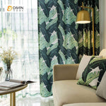 DIHIN HOME Neat Leaves Printed，Blackout Grommet Window Curtain for Living Room ,52x63-inch,1 Panel Roman Shades Curtains Window Blinds custom curtains blackout curtains curtains for living room sheer curtains curtain fabric linen curtains kitchen curtains velvet curtains pinch pleat curtains bay window curtains outdoor curtains pleated curtains floral curtains dining room curtains kitchen valances drapes for bedroom patio curtains nursery curtains grommet curtains