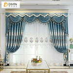 DIHIN HOME New Arrival Blue Color Embroidered Curtain Customized Valance ,Blackout Curtains Grommet Window Curtain for Living Room ,52x84-inch,1 Panel Roman Shades Curtains Window Blinds custom curtains blackout curtains curtains for living room sheer curtains curtain fabric linen curtains kitchen curtains velvet curtains pinch pleat curtains bay window curtains outdoor curtains pleated curtains floral curtains dining room curtains kitchen valances drapes for bedroom patio curtains nursery curtains grommet 