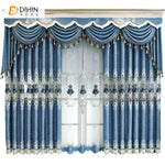 DIHIN HOME New Arrival European Blue Color Embroidered Curtains Roral Valance ,Blackout Curtains Grommet Window Curtain for Living Room ,52x84-inch,1 Panel Roman Shades Curtains Window Blinds custom curtains blackout curtains curtains for living room sheer curtains curtain fabric linen curtains kitchen curtains velvet curtains pinch pleat curtains bay window curtains outdoor curtains pleated curtains floral curtains dining room curtains kitchen valances drapes for bedroom patio curtains nursery curtains gro