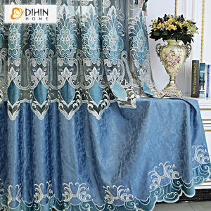 DIHIN HOME New Arrival High Quality  Embroidered Luxurious Valance ,Blackout Curtains Grommet Window Curtain for Living Room ,52x84-inch,1 Panel Roman Shades Curtains Window Blinds custom curtains blackout curtains curtains for living room sheer curtains curtain fabric linen curtains kitchen curtains velvet curtains pinch pleat curtains bay window curtains outdoor curtains pleated curtains floral curtains dining room curtains kitchen valances drapes for bedroom patio curtains nursery curtains grommet curtai