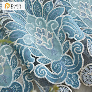 DIHIN HOME New Arrival High Quality  Embroidered Luxurious Valance ,Blackout Curtains Grommet Window Curtain for Living Room ,52x84-inch,1 Panel Roman Shades Curtains Window Blinds custom curtains blackout curtains curtains for living room sheer curtains curtain fabric linen curtains kitchen curtains velvet curtains pinch pleat curtains bay window curtains outdoor curtains pleated curtains floral curtains dining room curtains kitchen valances drapes for bedroom patio curtains nursery curtains grommet curtai
