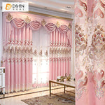 DIHIN HOME New Arrival Pink Color Embroidered Curtain Customized Valance ,Blackout Curtains Grommet Window Curtain for Living Room ,52x84-inch,1 Panel Roman Shades Curtains Window Blinds custom curtains blackout curtains curtains for living room sheer curtains curtain fabric linen curtains kitchen curtains velvet curtains pinch pleat curtains bay window curtains outdoor curtains pleated curtains floral curtains dining room curtains kitchen valances drapes for bedroom patio curtains nursery curtains grommet 