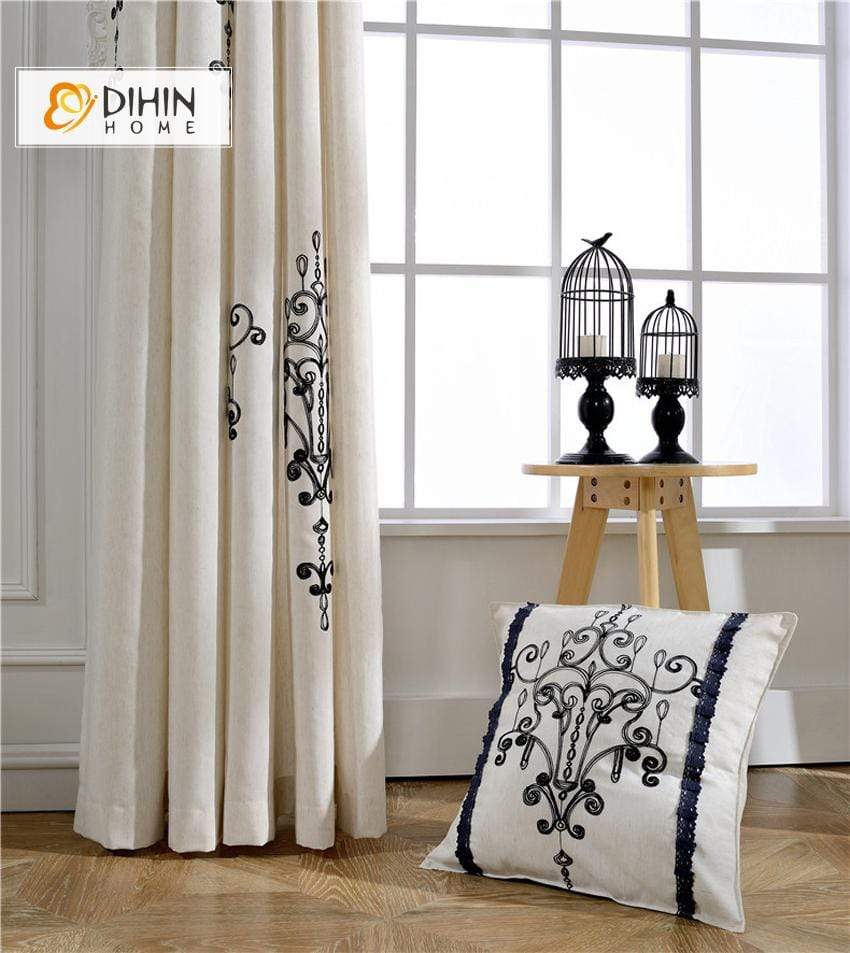 DIHIN HOME Noble Black Pattern Printed,Blackout Grommet Window Curtain for Living Room ,52x63-inch,1 Panel Roman Shades Curtains Window Blinds custom curtains blackout curtains curtains for living room sheer curtains curtain fabric linen curtains kitchen curtains velvet curtains pinch pleat curtains bay window curtains outdoor curtains pleated curtains floral curtains dining room curtains kitchen valances drapes for bedroom patio curtains nursery curtains grommet curtains