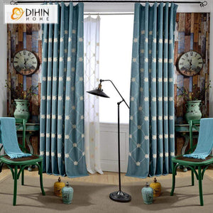 DIHIN HOME Noble White Flowers Embroidered,Blackout Grommet Window Curtain for Living Room ,52x63-inch,1 Panel Roman Shades Curtains Window Blinds custom curtains blackout curtains curtains for living room sheer curtains curtain fabric linen curtains kitchen curtains velvet curtains pinch pleat curtains bay window curtains outdoor curtains pleated curtains floral curtains dining room curtains kitchen valances drapes for bedroom patio curtains nursery curtains grommet curtains