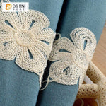 DIHIN HOME Noble White Flowers Embroidered,Blackout Grommet Window Curtain for Living Room ,52x63-inch,1 Panel Roman Shades Curtains Window Blinds custom curtains blackout curtains curtains for living room sheer curtains curtain fabric linen curtains kitchen curtains velvet curtains pinch pleat curtains bay window curtains outdoor curtains pleated curtains floral curtains dining room curtains kitchen valances drapes for bedroom patio curtains nursery curtains grommet curtains