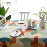 DIHIN HOME Nordic Abstract Geometry Printed Tablecloth For Rectangle Tables,Custom Washed Linen Tablecloth,Handmade Rectangle Table Cover Roman Shades Curtains Window Blinds custom curtains blackout curtains curtains for living room sheer curtains curtain fabric linen curtains kitchen curtains velvet curtains pinch pleat curtains bay window curtains outdoor curtains pleated curtains floral curtains dining room curtains kitchen valances drapes for bedroom patio curtains nursery curtains grommet curtains