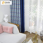 DIHIN HOME Nordic Blue Spliced Curtains，Blackout Grommet Window Curtain for Living Room ,52x63-inch,1 Panel Roman Shades Curtains Window Blinds custom curtains blackout curtains curtains for living room sheer curtains curtain fabric linen curtains kitchen curtains velvet curtains pinch pleat curtains bay window curtains outdoor curtains pleated curtains floral curtains dining room curtains kitchen valances drapes for bedroom patio curtains nursery curtains grommet curtains