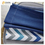 DIHIN HOME Nordic Blue Spliced Curtains，Blackout Grommet Window Curtain for Living Room ,52x63-inch,1 Panel Roman Shades Curtains Window Blinds custom curtains blackout curtains curtains for living room sheer curtains curtain fabric linen curtains kitchen curtains velvet curtains pinch pleat curtains bay window curtains outdoor curtains pleated curtains floral curtains dining room curtains kitchen valances drapes for bedroom patio curtains nursery curtains grommet curtains