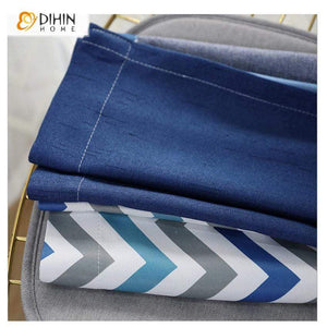 DIHIN HOME Nordic Blue Spliced Curtains，Blackout Grommet Window Curtain for Living Room ,52x63-inch,1 Panel Roman Shades Curtains Window Blinds custom curtains blackout curtains curtains for living room sheer curtains curtain fabric linen curtains kitchen curtains velvet curtains pinch pleat curtains bay window curtains outdoor curtains pleated curtains floral curtains dining room curtains kitchen valances drapes for bedroom patio curtains nursery curtains grommet curtains