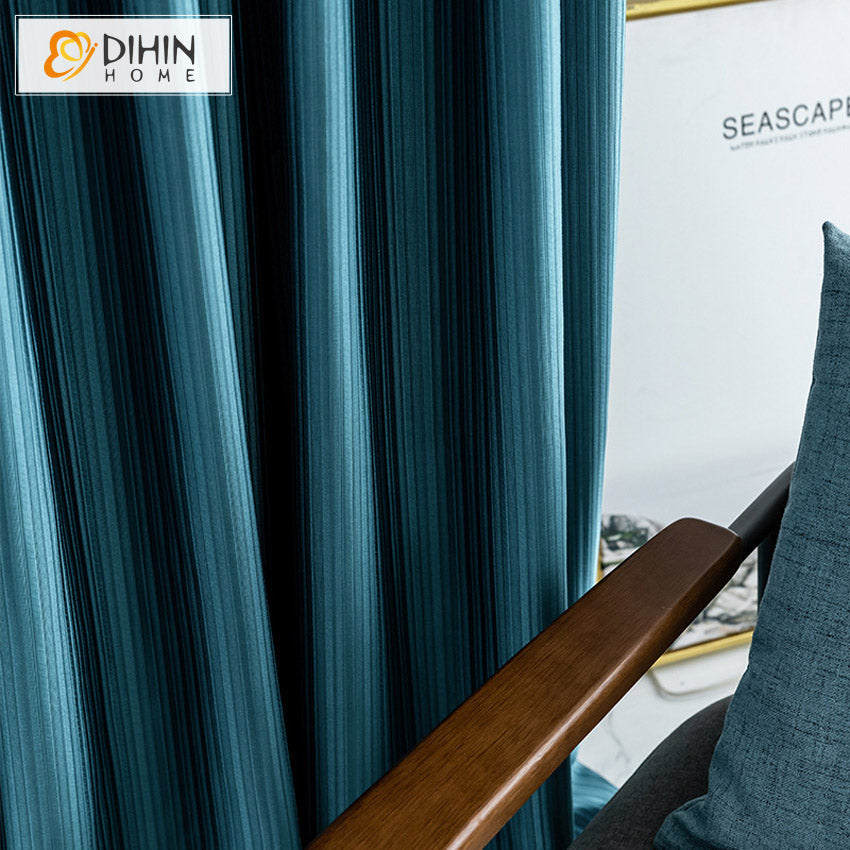 DIHIN HOME Nordic Blue Stripes,Blackout Curtains Grommet Window Curtain for Living Room,52x63-inch,1 Panel Roman Shades Curtains Window Blinds custom curtains blackout curtains curtains for living room sheer curtains curtain fabric linen curtains kitchen curtains velvet curtains pinch pleat curtains bay window curtains outdoor curtains pleated curtains floral curtains dining room curtains kitchen valances drapes for bedroom patio curtains nursery curtains grommet curtains