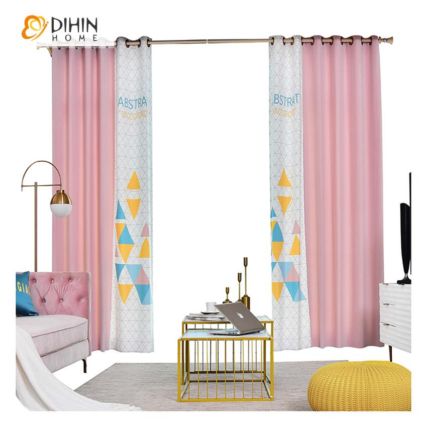 DIHIN HOME Nordic Geometric Triangle Window Curtain Spliced Curtains，Blackout Grommet Window Curtain for Living Room ,52x63-inch,1 Panel Roman Shades Curtains Window Blinds custom curtains blackout curtains curtains for living room sheer curtains curtain fabric linen curtains kitchen curtains velvet curtains pinch pleat curtains bay window curtains outdoor curtains pleated curtains floral curtains dining room curtains kitchen valances drapes for bedroom patio curtains nursery curtains grommet curtains