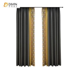 DIHIN HOME Nordic Geometric Window Curtain Spliced Curtains，Blackout Grommet Window Curtain for Living Room ,52x63-inch,1 Panel Roman Shades Curtains Window Blinds custom curtains blackout curtains curtains for living room sheer curtains curtain fabric linen curtains kitchen curtains velvet curtains pinch pleat curtains bay window curtains outdoor curtains pleated curtains floral curtains dining room curtains kitchen valances drapes for bedroom patio curtains nursery curtains grommet curtains